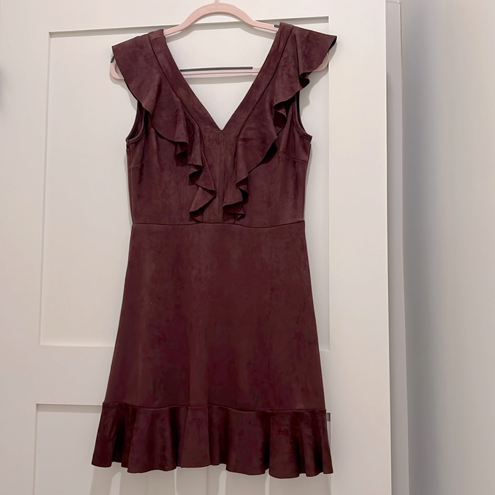Tank ruffle plum dress
